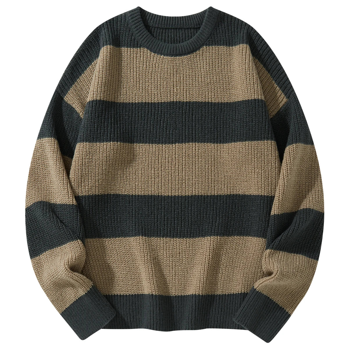 Casual striped sweater.