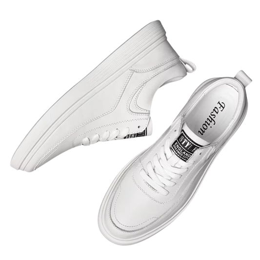 Genuine leather sneakers.