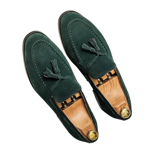 Soft suede moccasins.