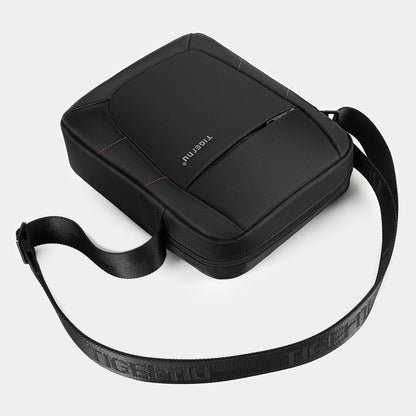 Water-resistant crossbody bag.