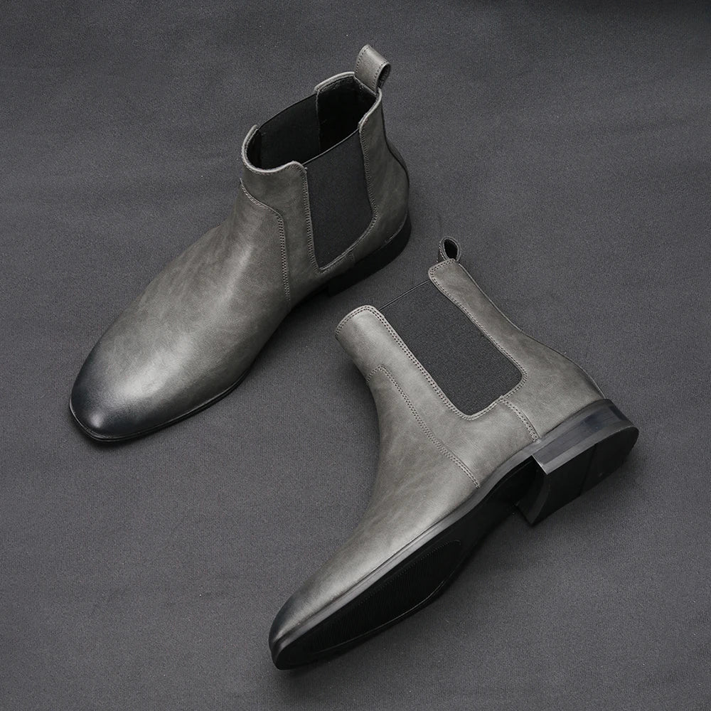Men's leather Chelsea boot.