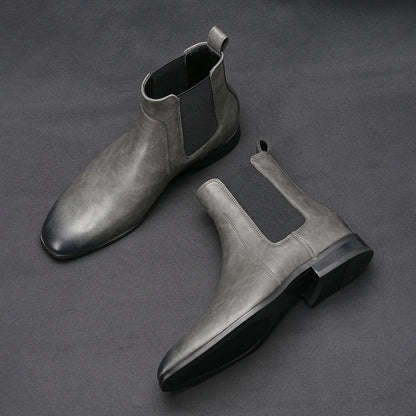 Men's leather Chelsea boot.