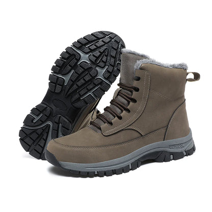 Waterproof casual boots with laces.