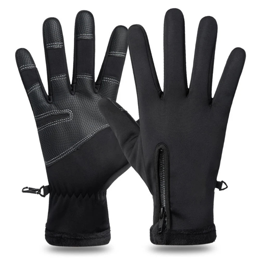 Gloves with thermal wool lining.