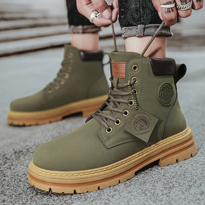 Retro boot with waterproof sole.