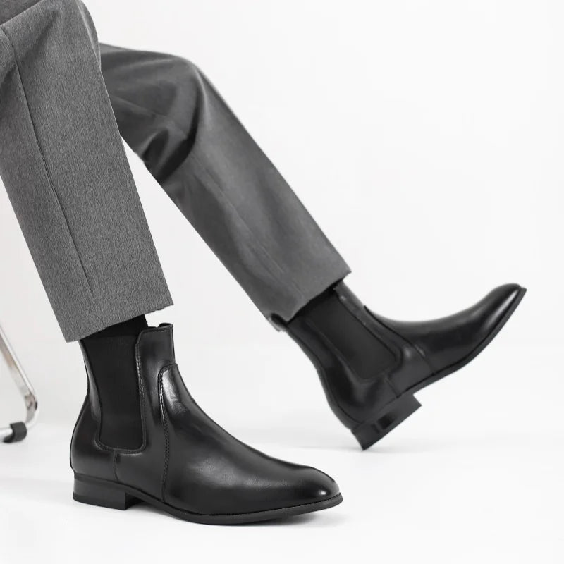Men's leather Chelsea boot.