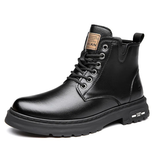 Men's retro-style leather boots.