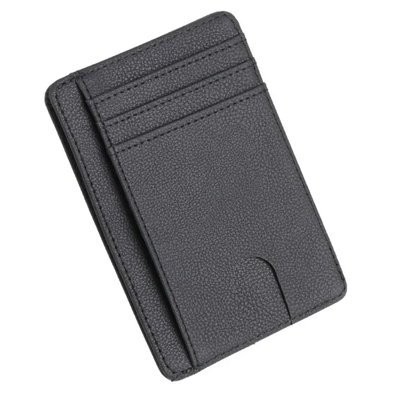 Leather card holder.