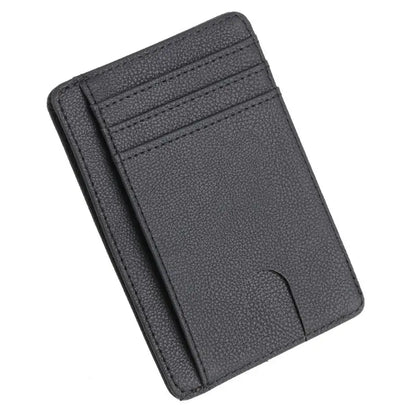 Leather card holder.