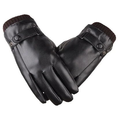 Black men's winter gloves.
