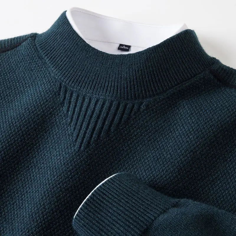 Turtleneck sweater.