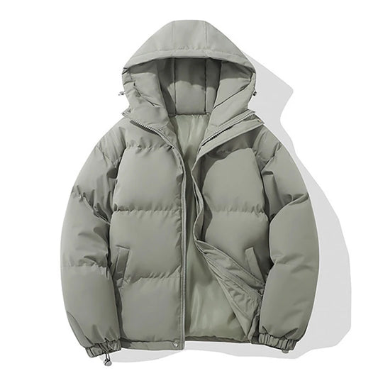 Casual hooded jacket in cotton.