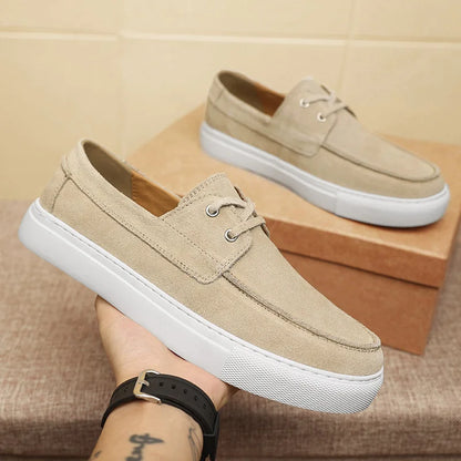 Moccasins made of genuine leather.