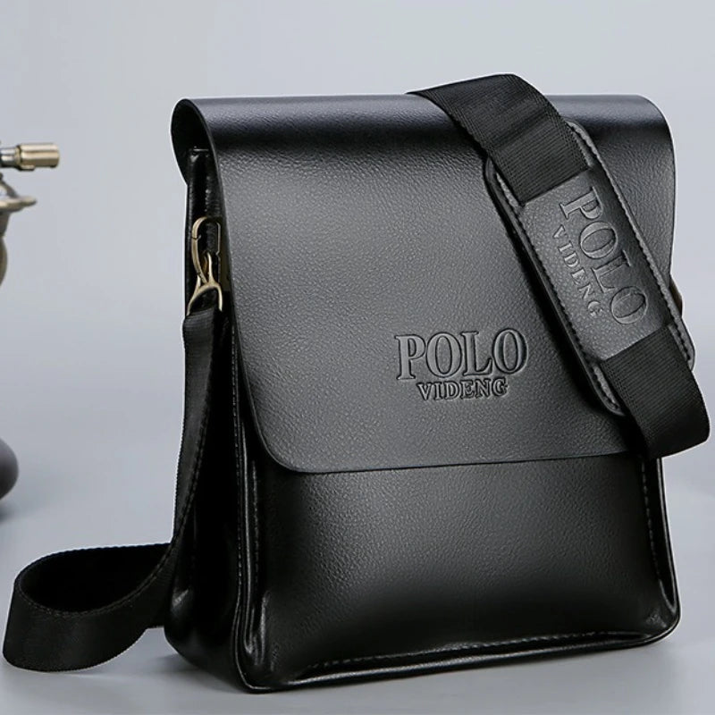 Leather crossbody bag.