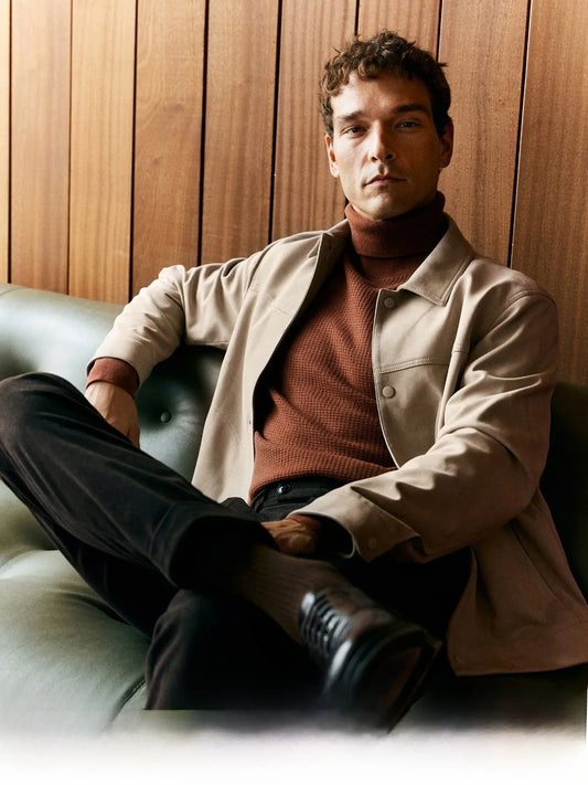 Thin, stretchy suede jacket