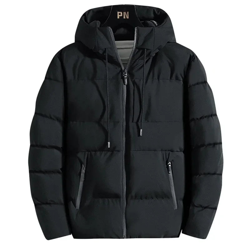 Padded jacket made of thick cotton.