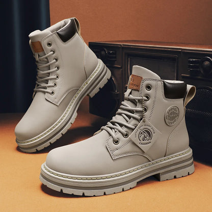 Retro boot with waterproof sole.