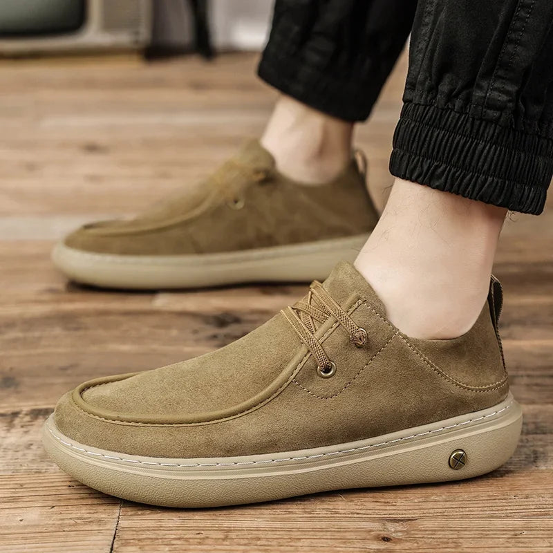 Classic style leather sneakers.