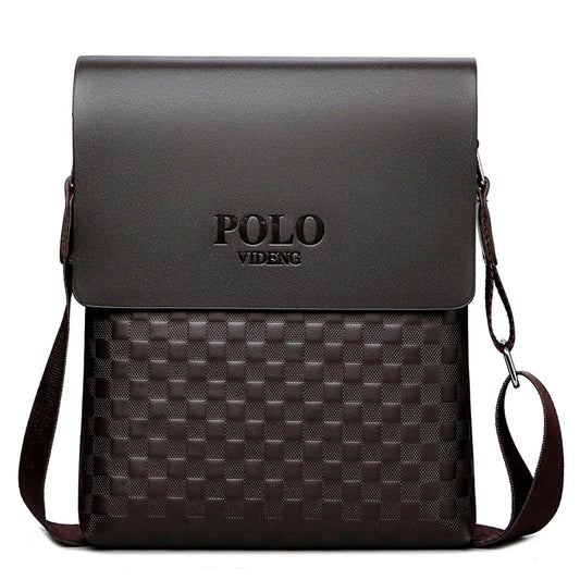 Checkered crossbody bag.