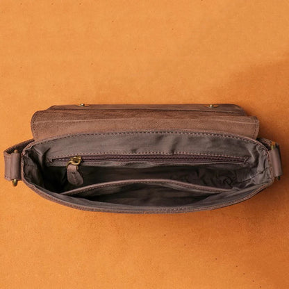 Leather crossbody bag.