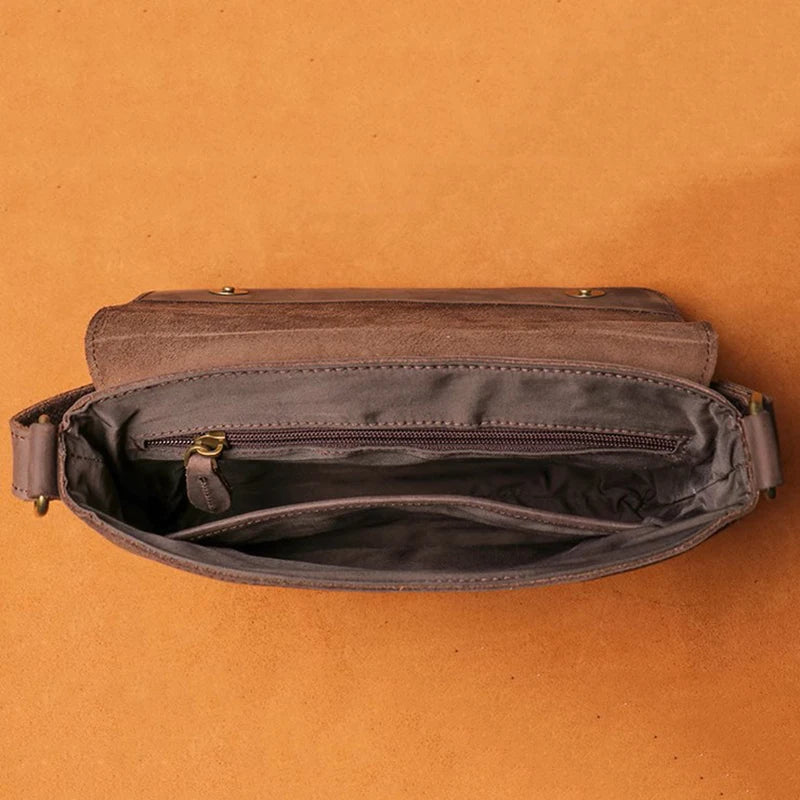 Leather crossbody bag.