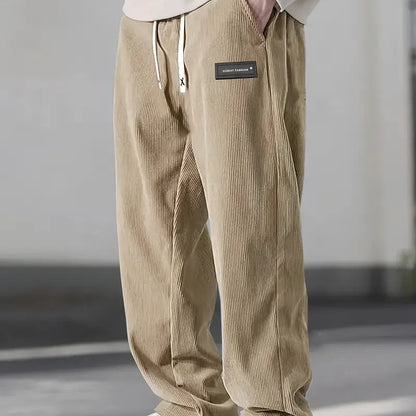 Casual corduroy trousers.
