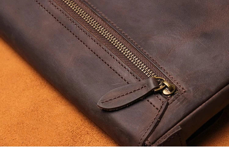 Leather crossbody bag.