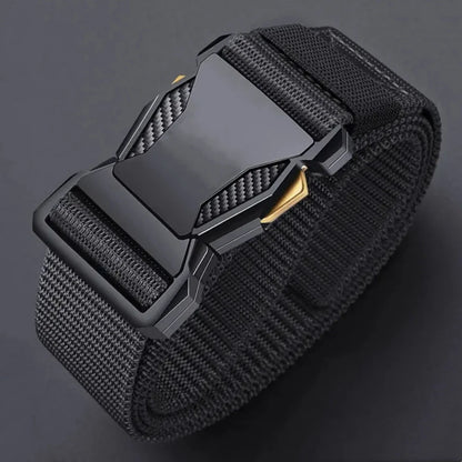 Men's belts with quick-release buckle.