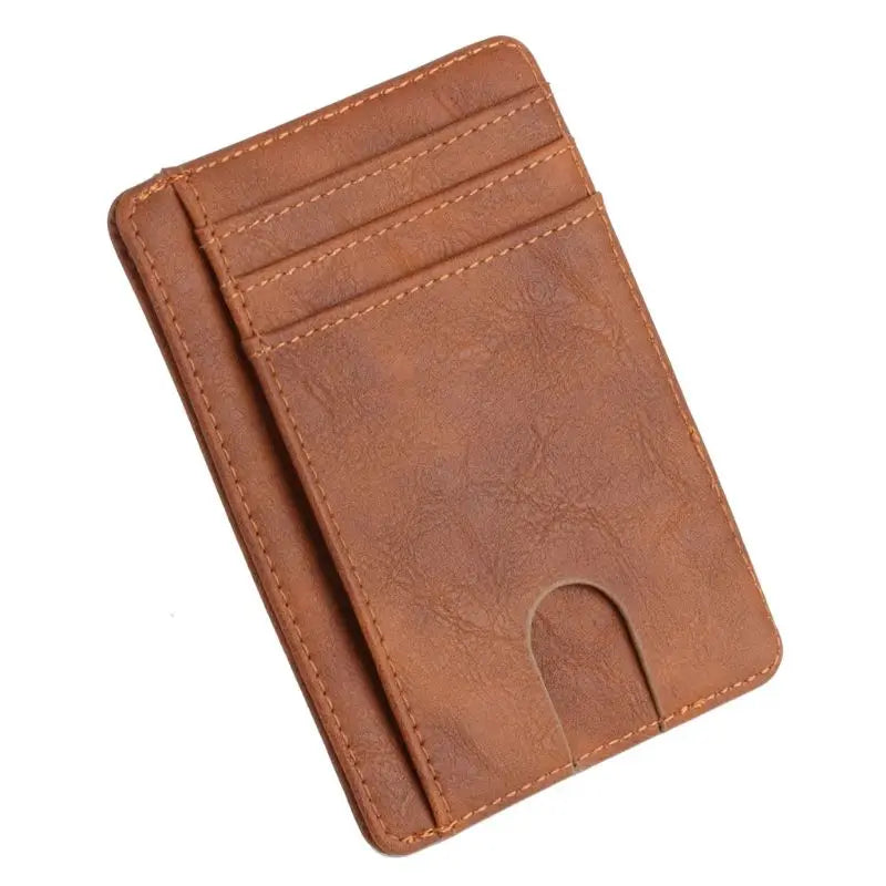 Leather card holder.