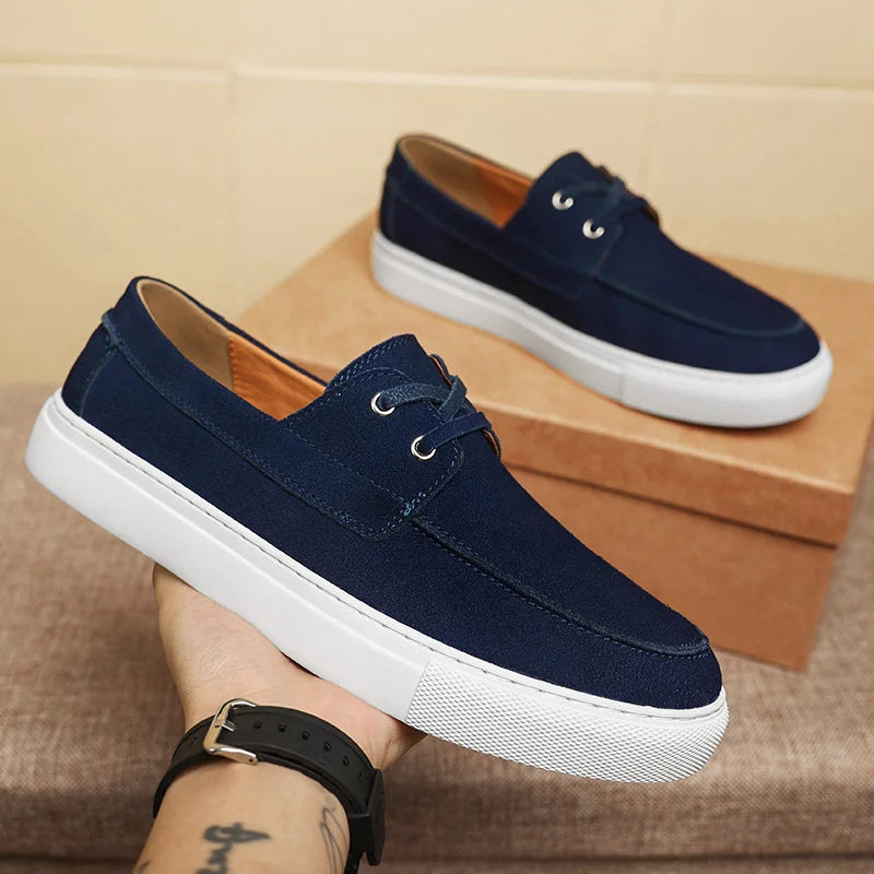 Moccasins made of genuine leather.