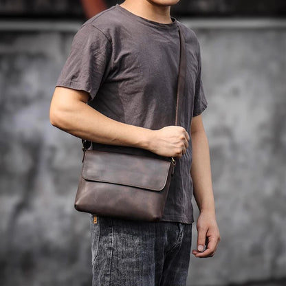 Leather crossbody bag.