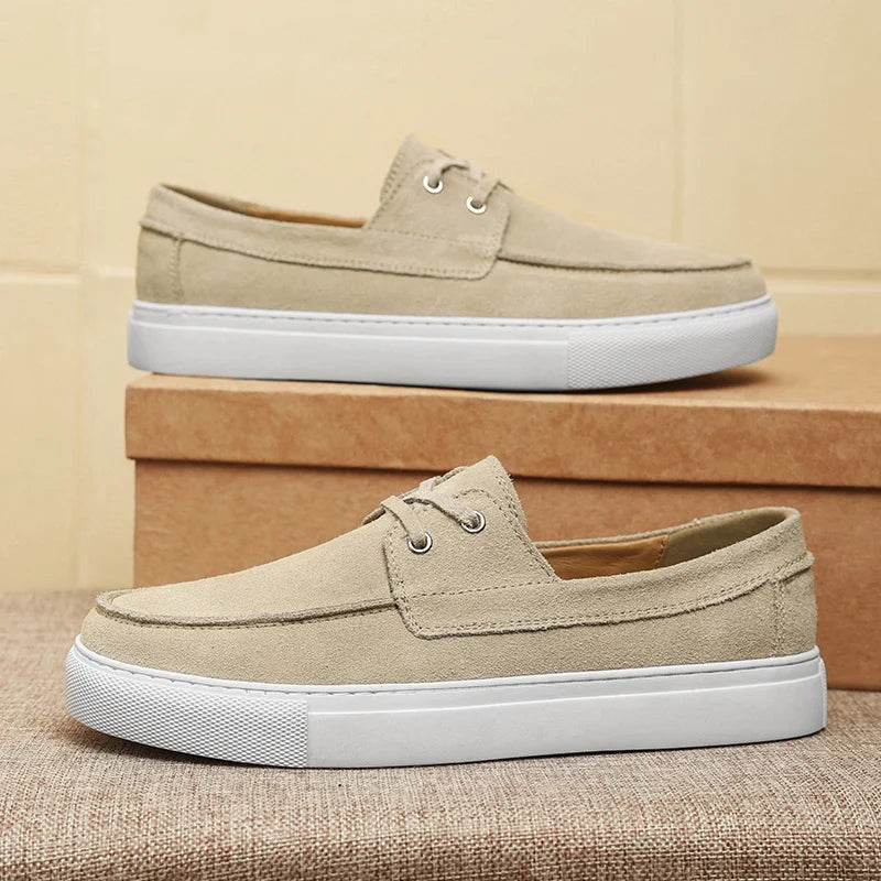 Moccasins made of genuine leather.