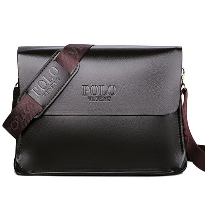 Leather crossbody bag.