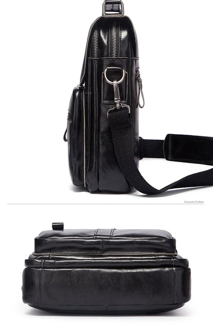 Leather crossbody bag.