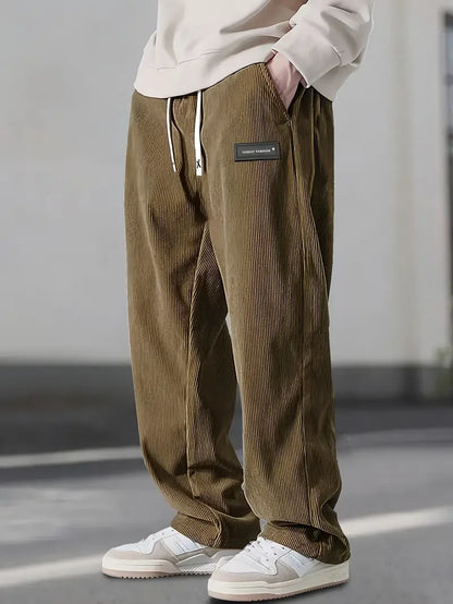Casual corduroy trousers.