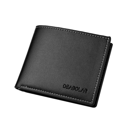 Short leather wallet.
