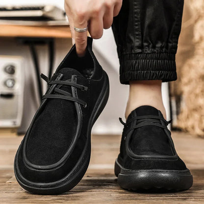 Classic style leather sneakers.