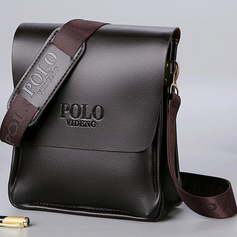 Leather crossbody bag.