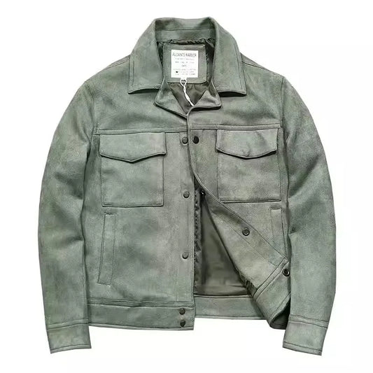 Men's casual suede jacket