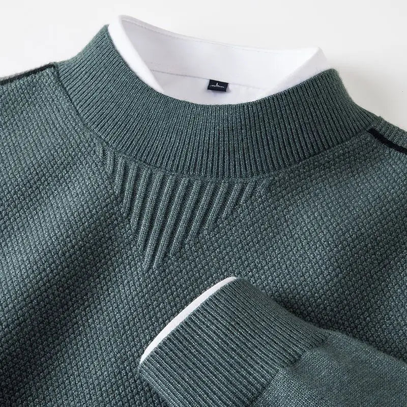 Turtleneck sweater.