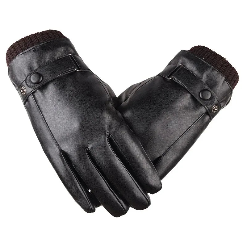 Black men's winter gloves.