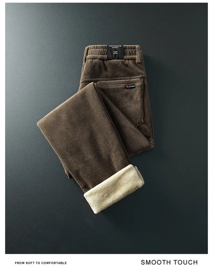 Corduroy trousers, lined with wool.