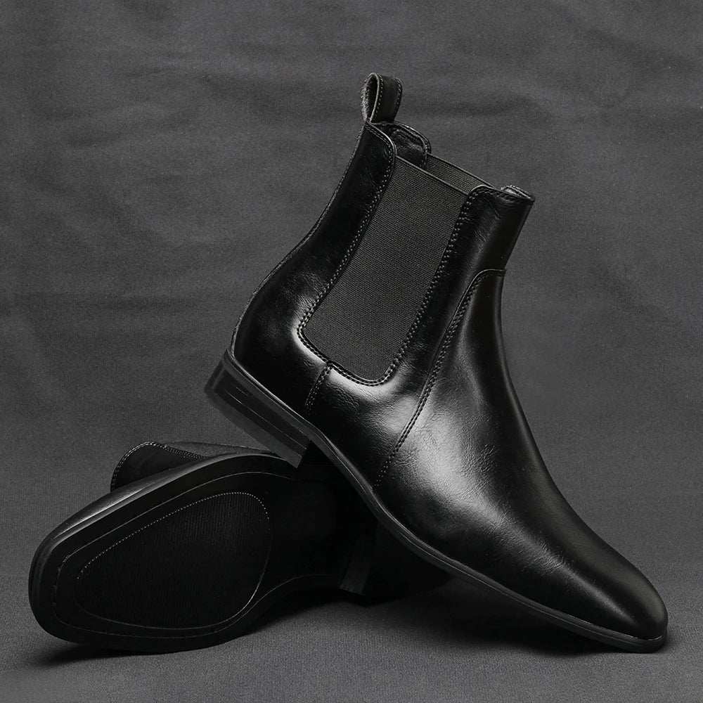 Men's leather Chelsea boot.