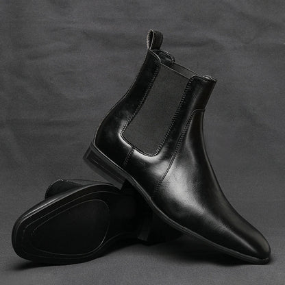 Men's leather Chelsea boot.