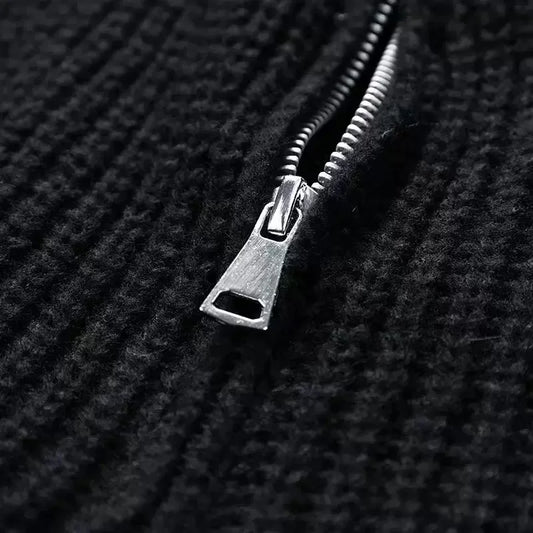 Thick and warm knit sweater.