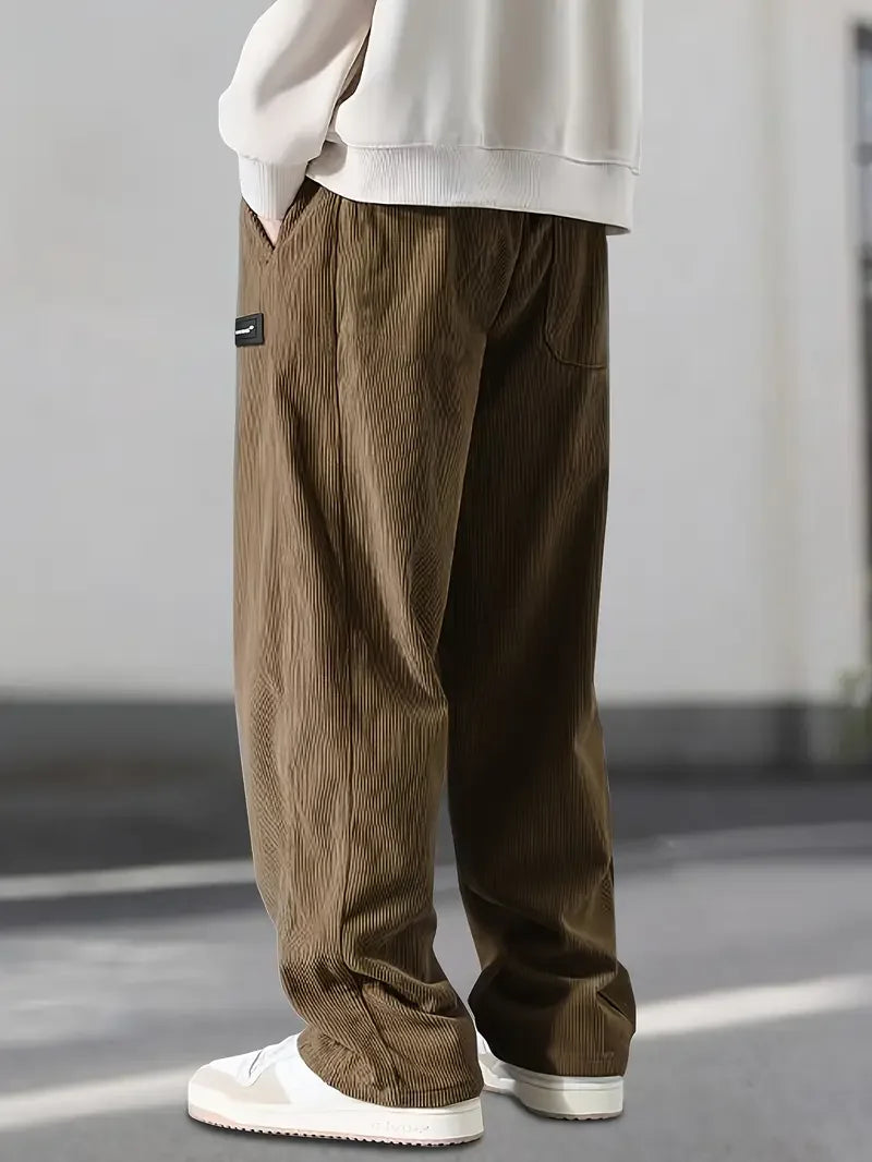 Casual corduroy trousers.