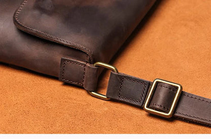 Leather crossbody bag.