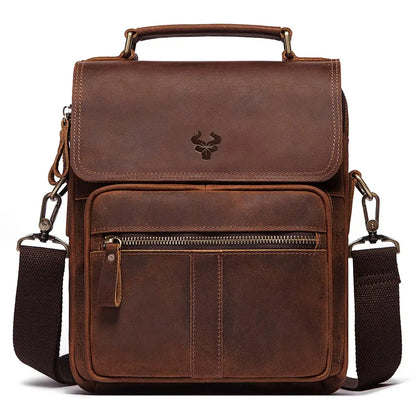 Leather crossbody bag.