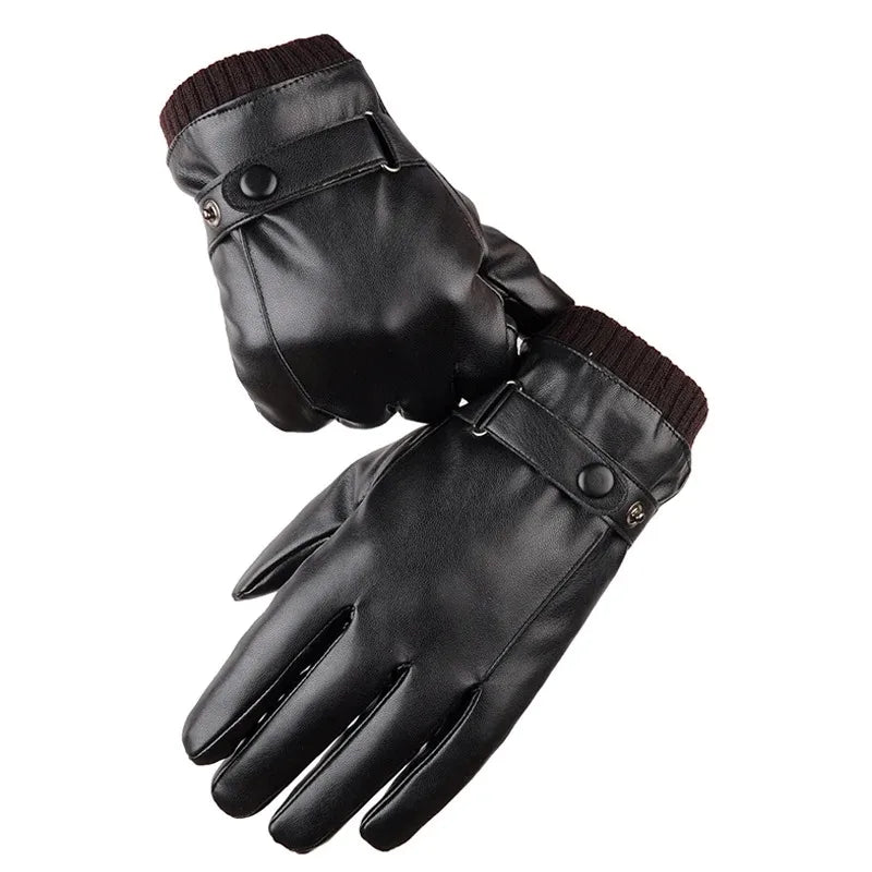 Black men's winter gloves.