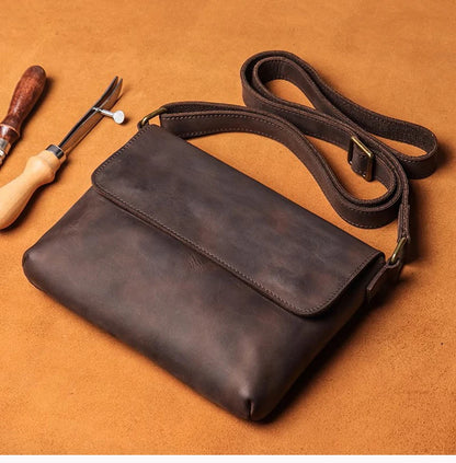 Leather crossbody bag.